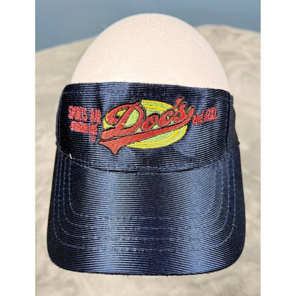 Docs Sports Bar Rock and Roll Visor Hat Snapback Navy Corduroy